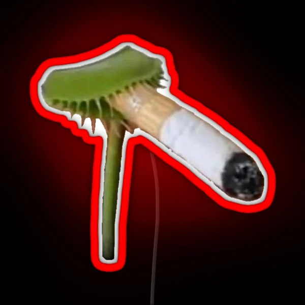 Venus Flytrap Smoking A Cigarette RGB Neon Sign