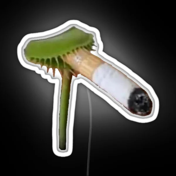 Venus Flytrap Smoking A Cigarette RGB Neon Sign