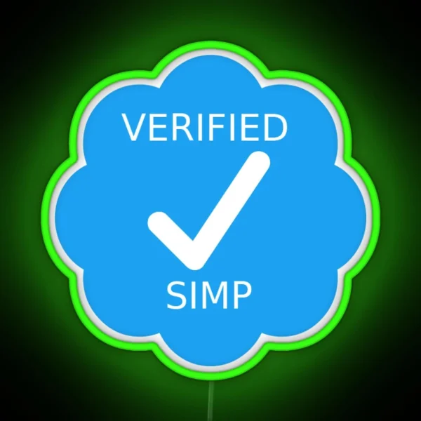Verified Twitter Simp RGB Neon Sign