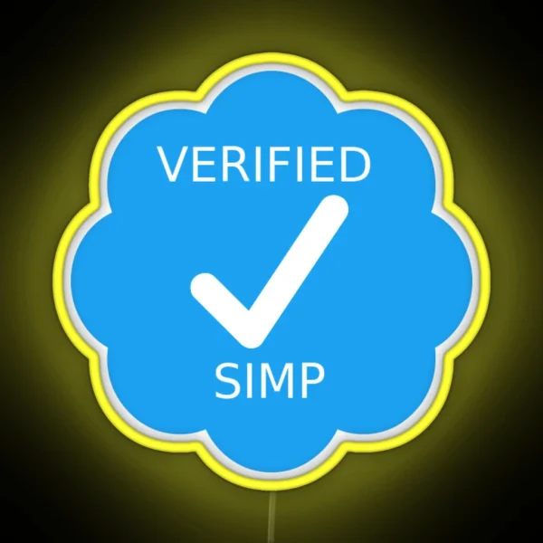 Verified Twitter Simp RGB Neon Sign