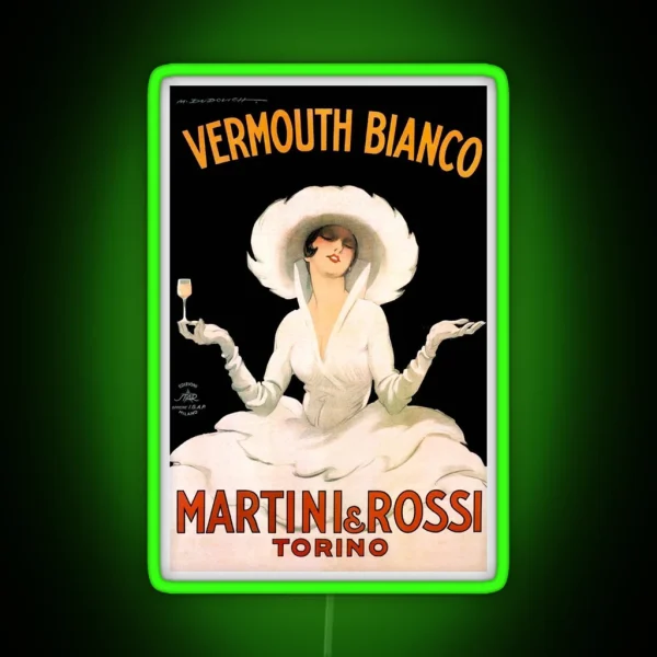 Vermouth Bianco Martini Rossi Torino RGB Neon Sign