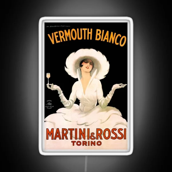 Vermouth Bianco Martini Rossi Torino RGB Neon Sign
