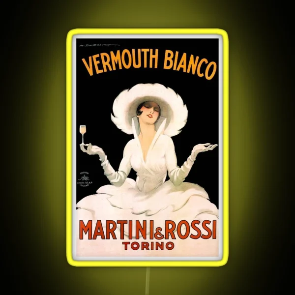 Vermouth Bianco Martini Rossi Torino RGB Neon Sign