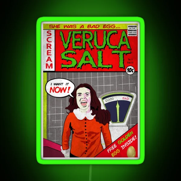 Veruca Salt Is A Bad Egg RGB Neon Sign