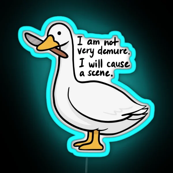 Very Demure Goose RGB Neon Sign
