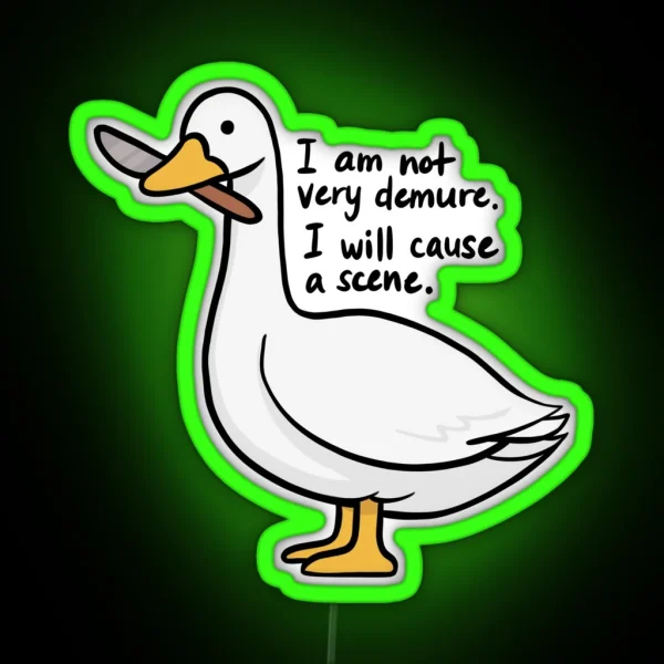 Very Demure Goose RGB Neon Sign