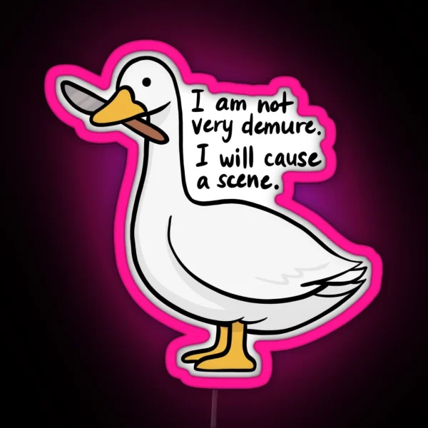 Very Demure Goose RGB Neon Sign