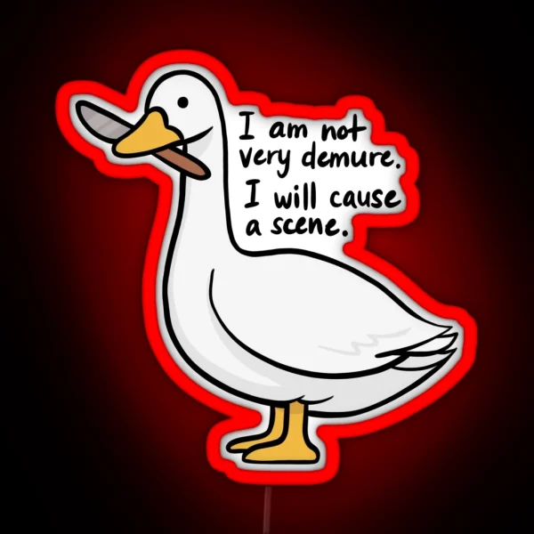 Very Demure Goose RGB Neon Sign