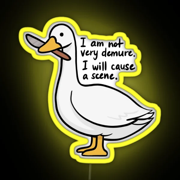 Very Demure Goose RGB Neon Sign