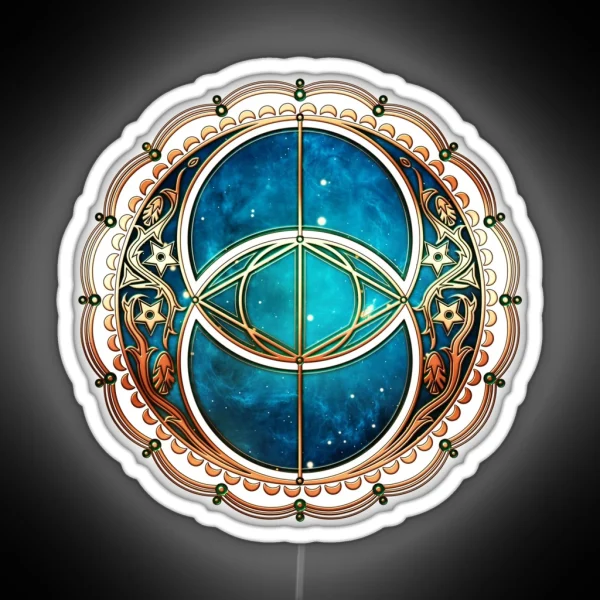 Vesica Piscis Chalice Well Celtic Symbol RGB Neon Sign
