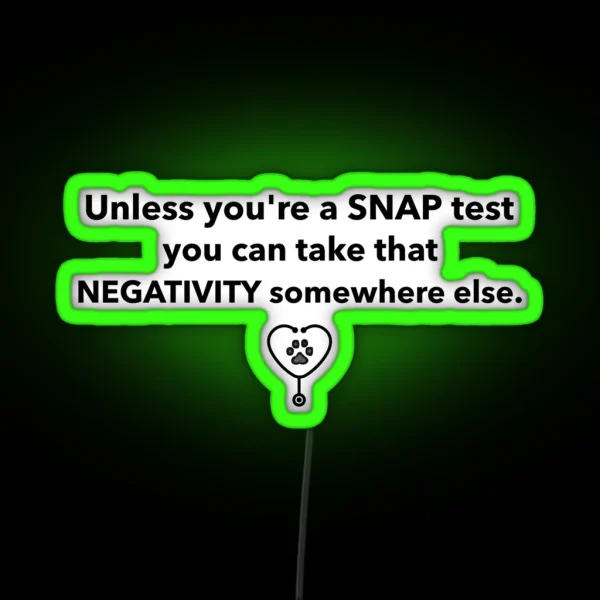 Veterinary Medicine SNAP Test RGB Neon Sign
