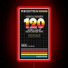 Retro Neon Sign: VHS Recoton T 120 HQ RGB Color Display