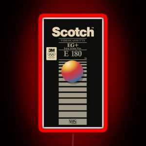 VHS Scotch E180 RGB Neon Sign