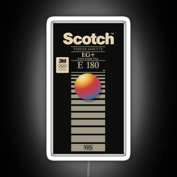 VHS Scotch E180 RGB Neon Sign