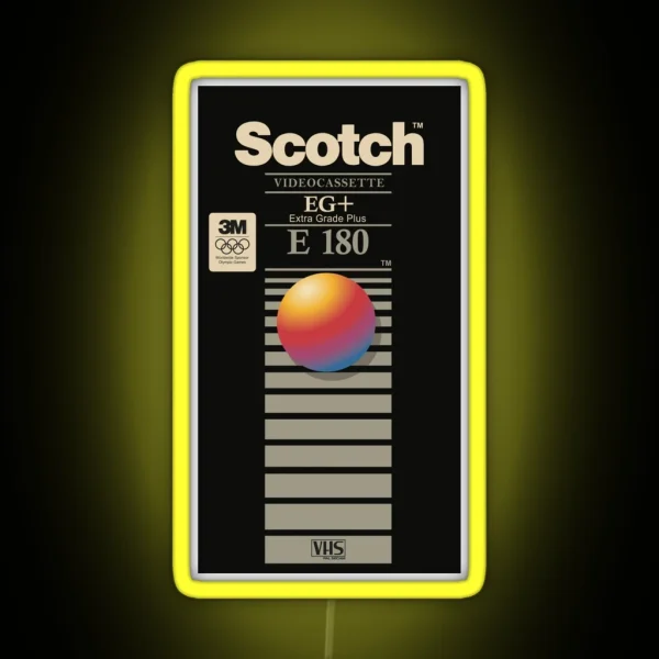 VHS Scotch E180 RGB Neon Sign