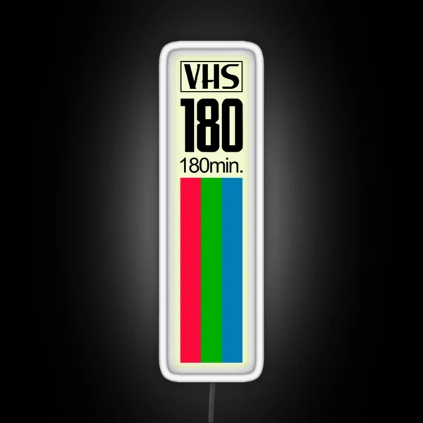 VHS Tape Vertical RGB Neon Sign