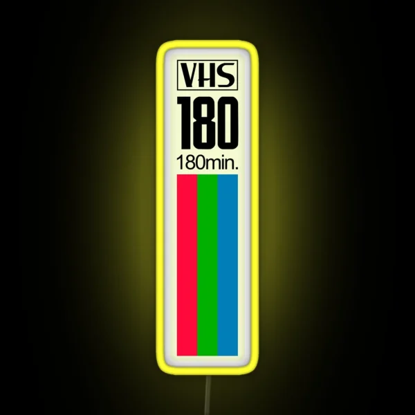 VHS Tape Vertical RGB Neon Sign