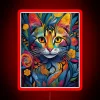 Vibrant Cat Art Design RGB Neon Sign Illuminates Your Space
