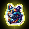 Colorful Feline Artwork RGB Neon Sign for Modern Home Decor