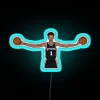 Victor Wembanyama's iconic Wingspan logo in vibrant, electric RGB glow.