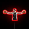 Victor Wembanyama basketball wingspan tribute in vibrant RGB neon lighting
