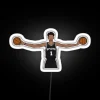 Victor Wembanyama basketball-inspired RGB neon wall art for sports fans