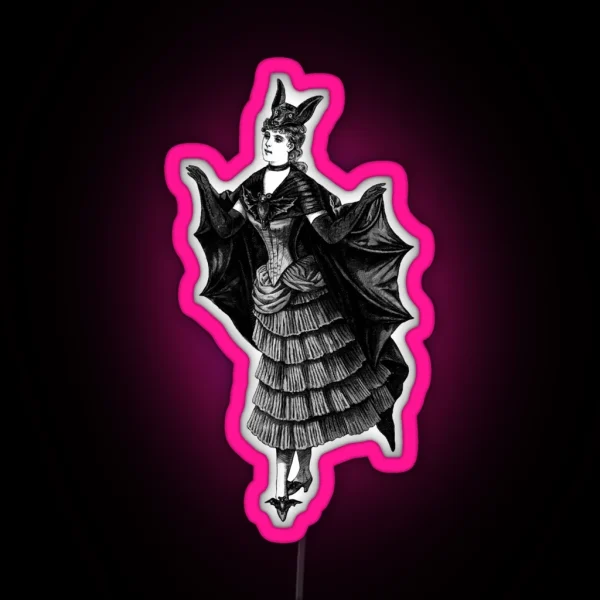Victorian Bat RGB Neon Sign