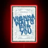 Whimsical Vienna Wall Sign with RGB Neon Accents and Borders