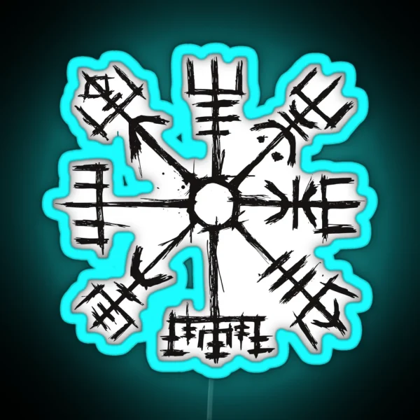 Viking Compass Vegvisir RGB Neon Sign