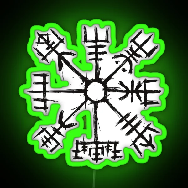 Viking Compass Vegvisir RGB Neon Sign