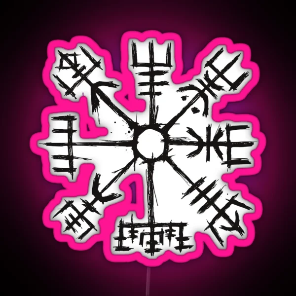 Viking Compass Vegvisir RGB Neon Sign
