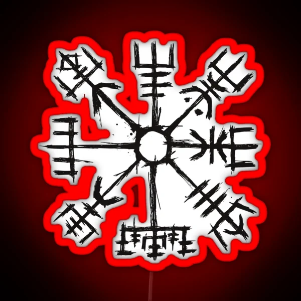 Viking Compass Vegvisir RGB Neon Sign