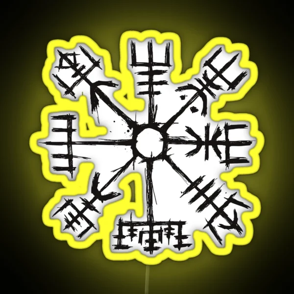 Viking Compass Vegvisir RGB Neon Sign