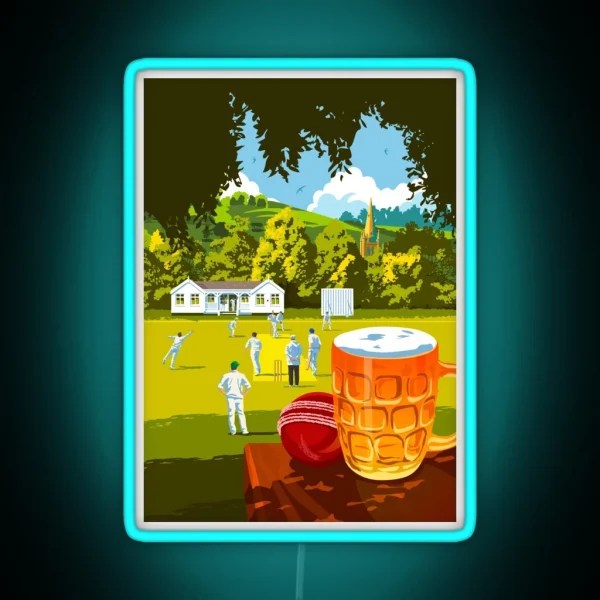 Village Cricket RGB Neon Sign