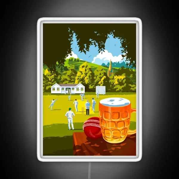 Village Cricket RGB Neon Sign