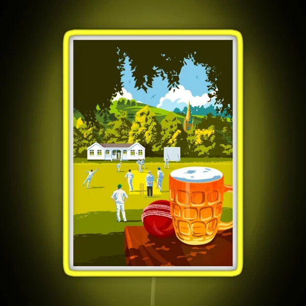 Village Cricket RGB Neon Sign