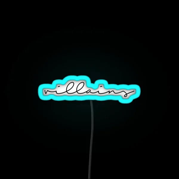 Villains Minimalist RGB Neon Sign
