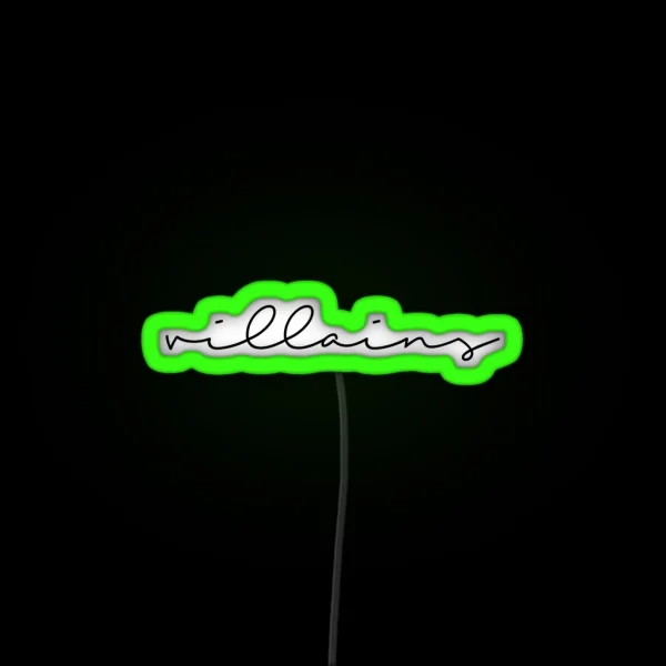 Villains Minimalist RGB Neon Sign