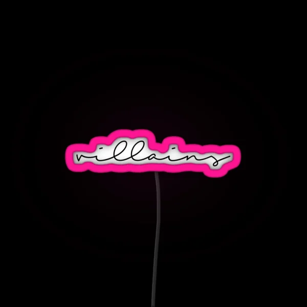 Villains Minimalist RGB Neon Sign