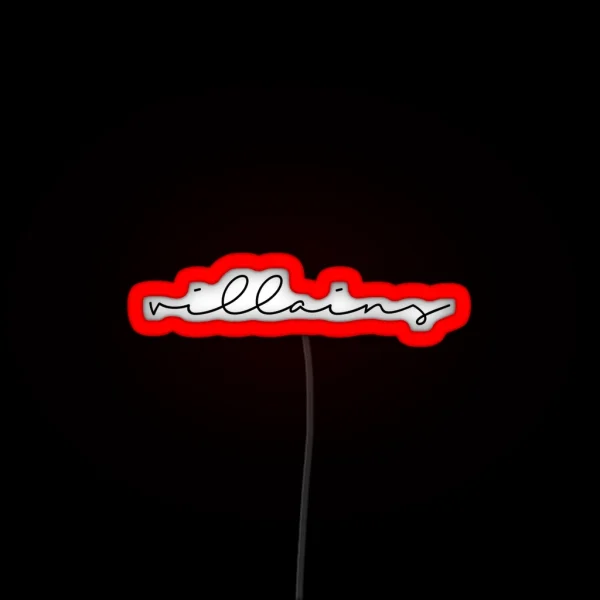 Villains Minimalist RGB Neon Sign