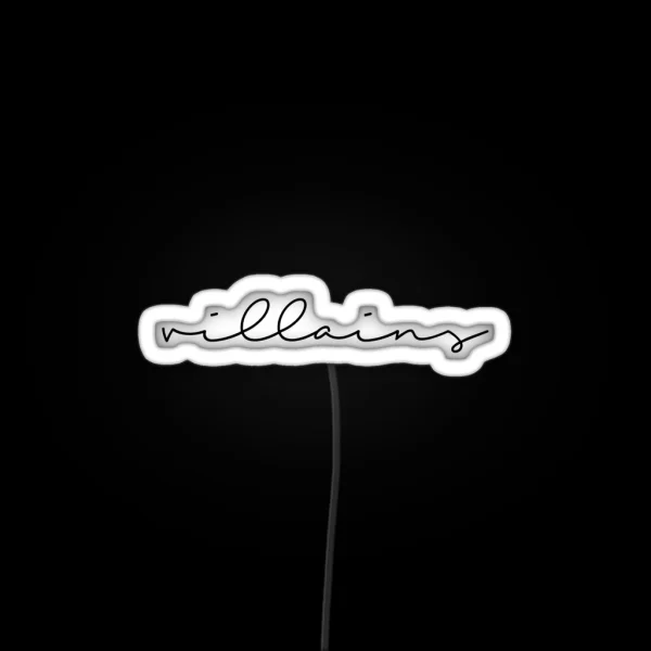 Villains Minimalist RGB Neon Sign