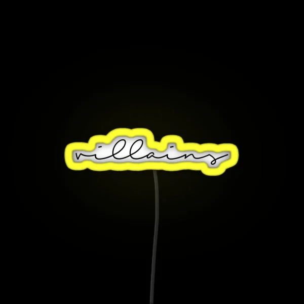 Villains Minimalist RGB Neon Sign