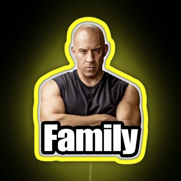 Vin Diesel Family Meme RGB Neon Sign