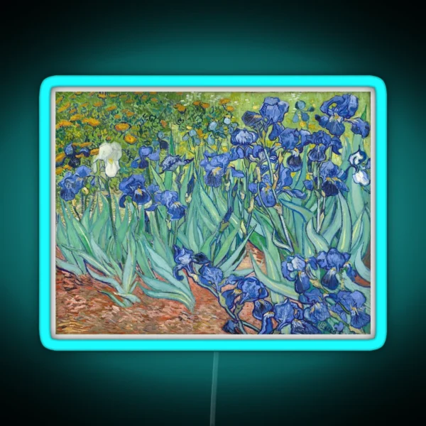 Vincent Van Gogh Irises RGB Neon Sign