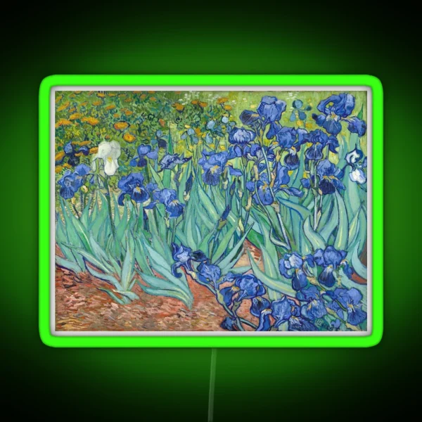 Vincent Van Gogh Irises RGB Neon Sign
