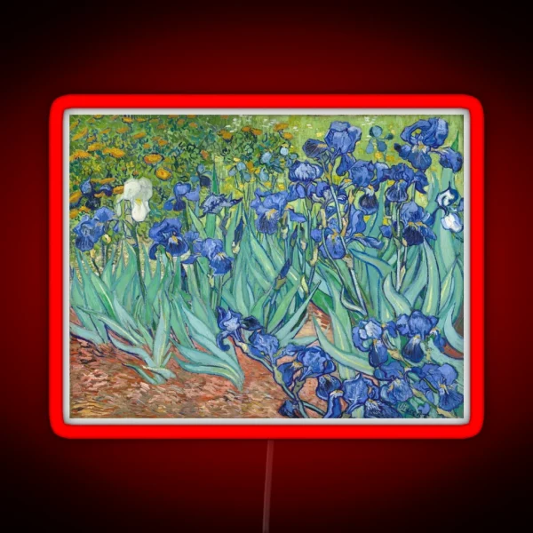 Vincent Van Gogh Irises RGB Neon Sign