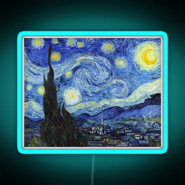 Vincent Van Gogh Starry Night RGB Neon Sign
