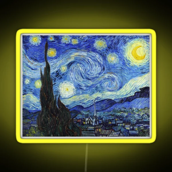 Vincent Van Gogh Starry Night RGB Neon Sign