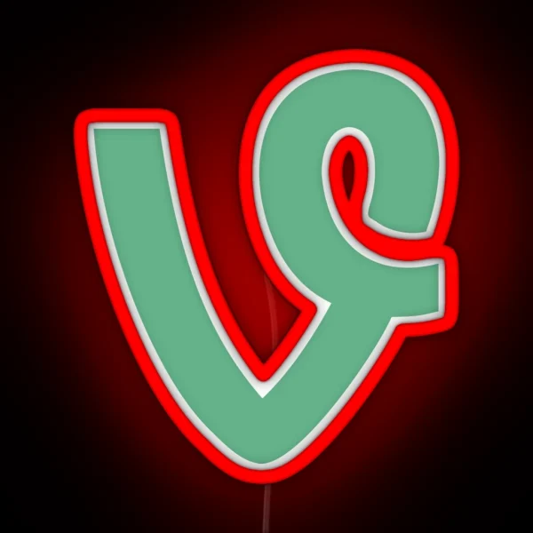 Vine Logo RIP RGB Neon Sign