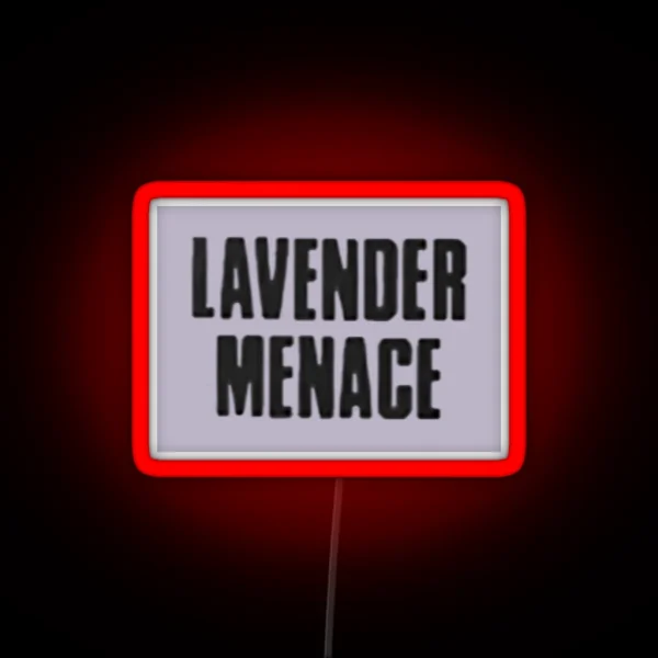 Vingtage Lesbian Feminist Lavender Menace RGB Neon Sign